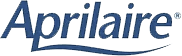 Aprilaire logo in blue font representing indoor air quality and humidifier systems