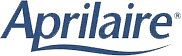 Aprilaire logo in blue font representing indoor air quality and humidifier systems