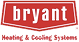 Bryant Heating & Cooling Systems logo in red with white text representing HVAC products