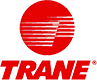 Trane HVAC logo in red font with circular design