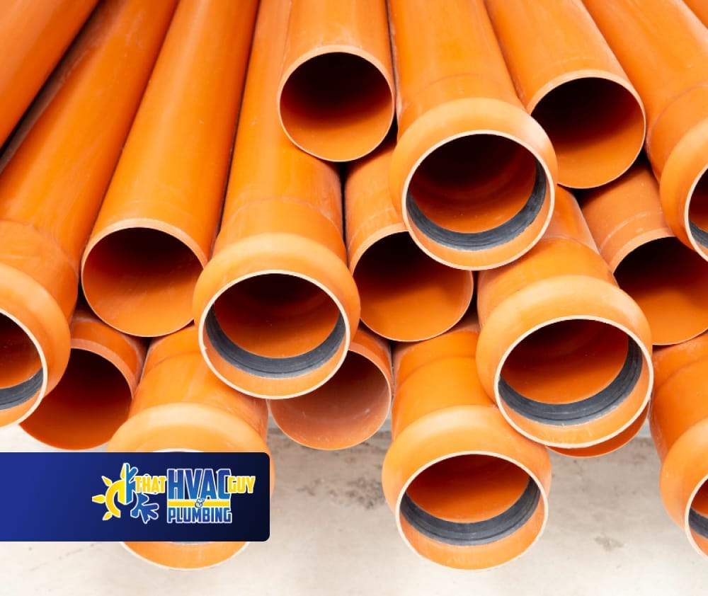 Lead and clay pipe for plubming material