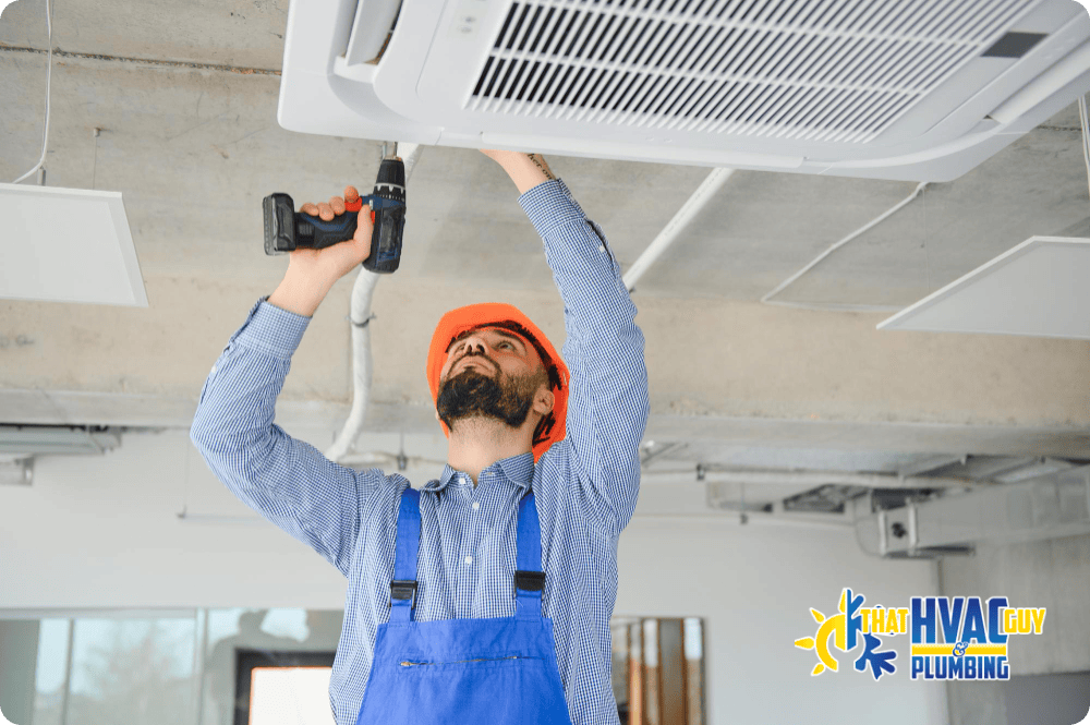 Expert using specialized tools to troubleshoot and fix an air conditioning system.